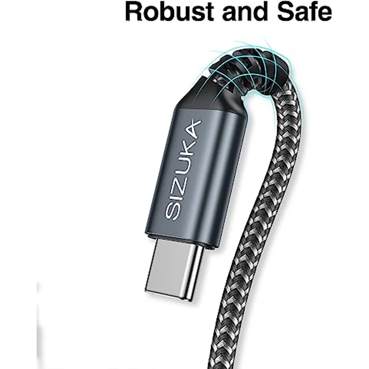 SIZUKA USB C Kabel, [3 Stück 2M] Ladekabel USB C Fast Charge mit 3.1A, hohe Haltbarkeit für Samsung Galaxy S22 S21 S20 S10 S9 S8 Plus, Note 10 9 8, A71 A53 A33 A20 und mehr – Bild 3