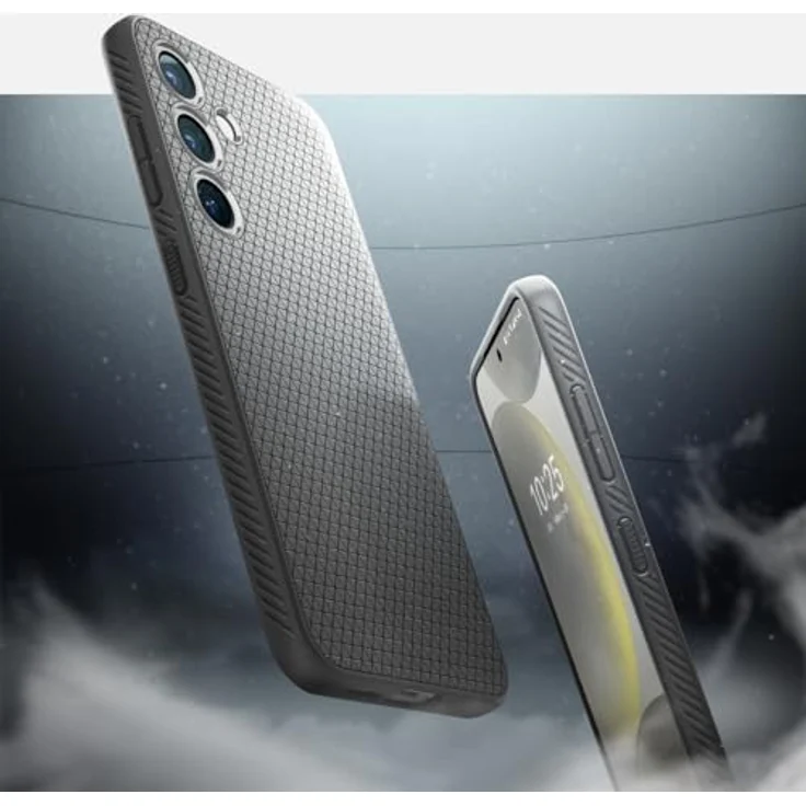 Spigen Liquid Air Hülle Kompatibel mit Samsung Galaxy S24 - Grau, Gemustertes TPU für Fingerabdruckvermeidung und Eckschutz – Bild 3