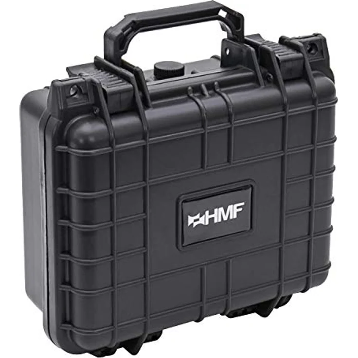 HMF ODK100 Outdoor-Fotokoffer, Transportkoffer mit Rasterschaumstoff | 27 x 24,5 x 13 cm, schwarz – Bild 4