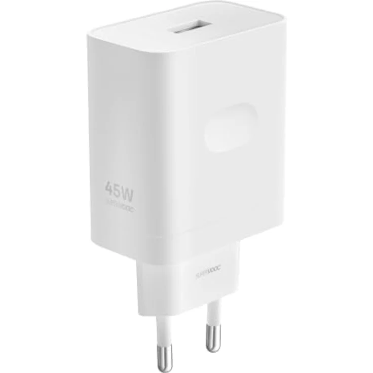 OPPO Supervooc-Ladegerät, 45 W, USB, Schnellladung, Original-Ladegerät OPPO, Weiß