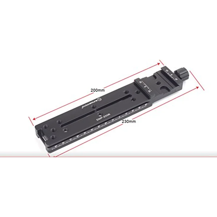 Sunwayfoto Nodal-Schiene DMP 200R mit Drehknopf, Präzisions-Aluminium, kompatibel mit QR-Systemen von RRS, Wimberley, Arca Swiss und mehr – Bild 3