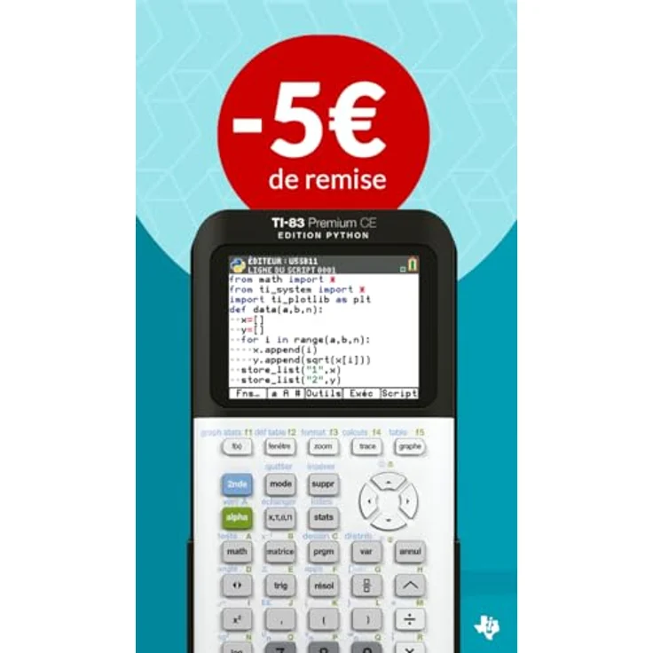 TI, Taschenrechner, TI-83 Premium CE Python (Akku) – Bild 2