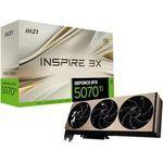 MSI GeForce RTX 5070 Ti 16G Inspire 3X OC, 16GB GDDR7, PCIe 5, Boost bis 2482 MHz, HDMI 2.1b, DisplayPort 2.1b