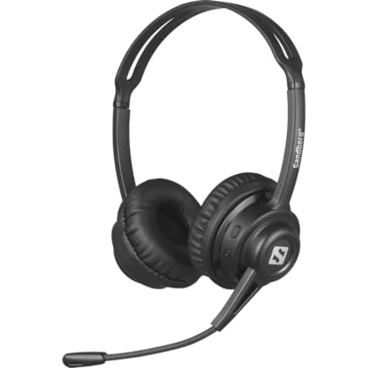 Sandberg Bluetooth Headset ANC+ENC Kopfhörer Kabellos Kopfband Musik/Alltag Schwarz mit Umgebungsgeräuschunterdrückung (ENC) und 160 Stunden Standby-Zeit – Bild 1