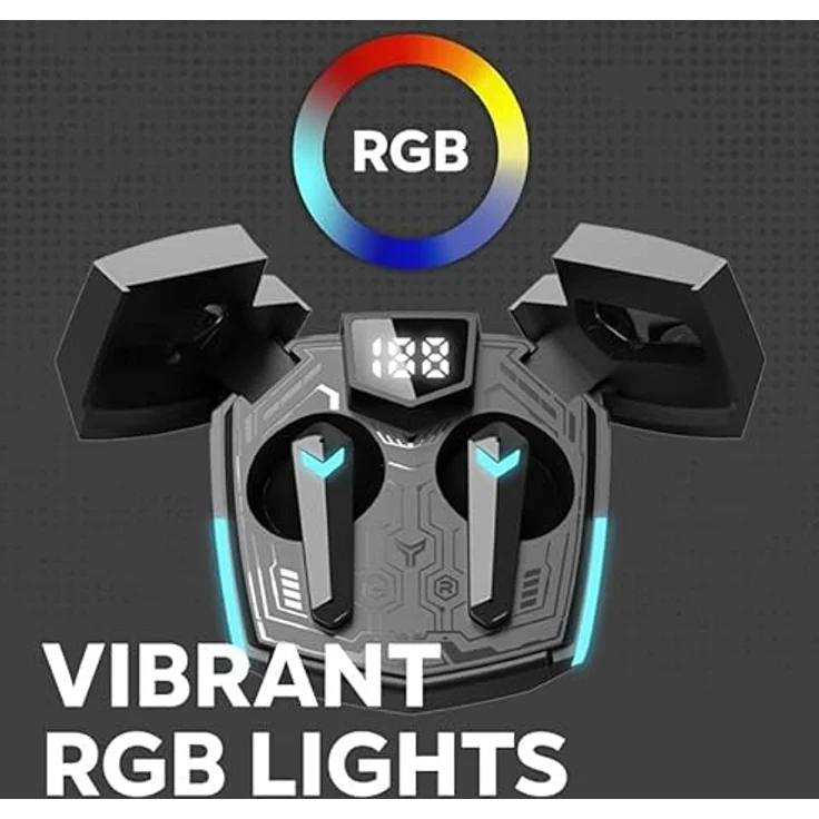 Canyon GTWS-2, Kabelloses Gaming Headset mit 45 ms Latenz und 37,5 Std. Akkulaufzeit, Schwarz – Bild 4