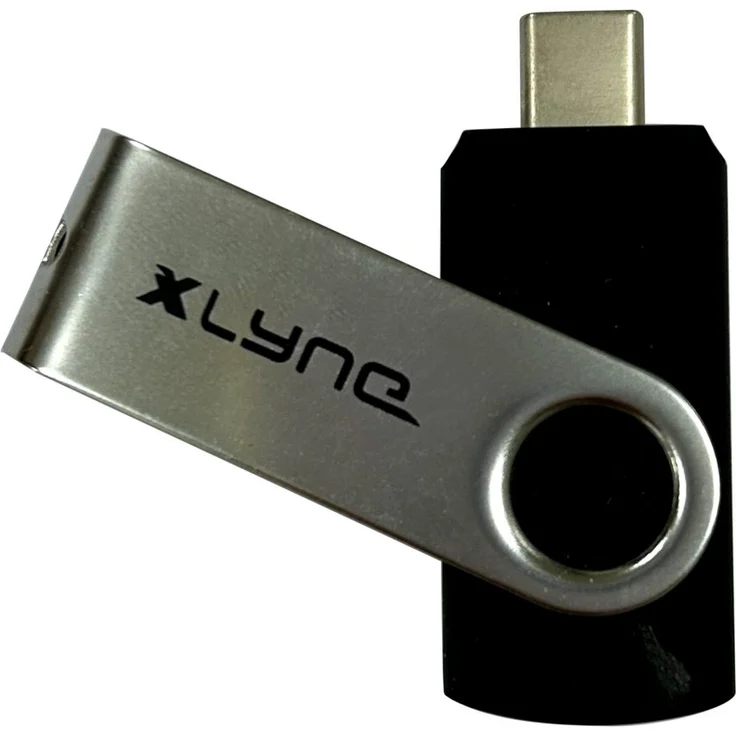 XLYNE USB Type-C SPEED FORCE Flash Drive 16GB, USB 3.0, Lesegeschwindigkeit 100 MB/s, robust, Schwarz
