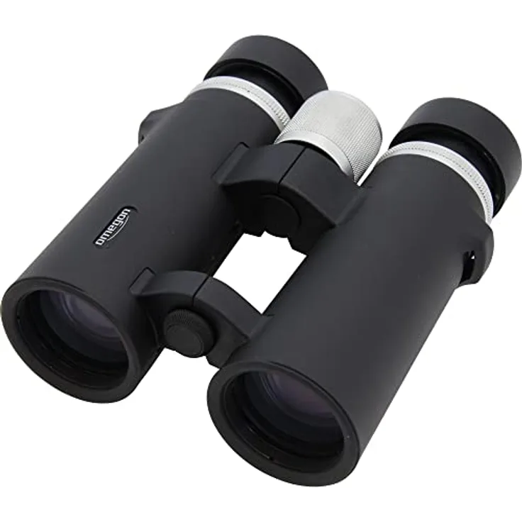 Omegon Fernglas Talron HD 8x42, BAK4 Prisma, wasserdicht und stickstoffgefüllt, edles Design mit Chromelementen