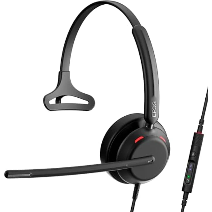 EPOS Impact 730T Kabelgebundenes Büro-Headset mit Geräuschunterdrückungsmikrofon, USB-Anschluss und leichtem Design - Ideal für Homeoffice und Callcenter, Schwarz – Bild 1