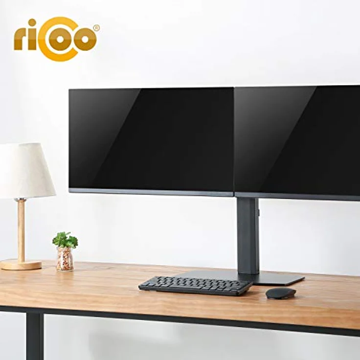 RICOO Monitor Halterung Tisch Gasdruckfeder für 17-34 Zoll, VESA Tischhalterung, Monitorarm TS4111, Monitorhalterung 2 Monitore Arm Bildschirmhalterung Bildschirm Halter, Arme für Computermonitore – Bild 4