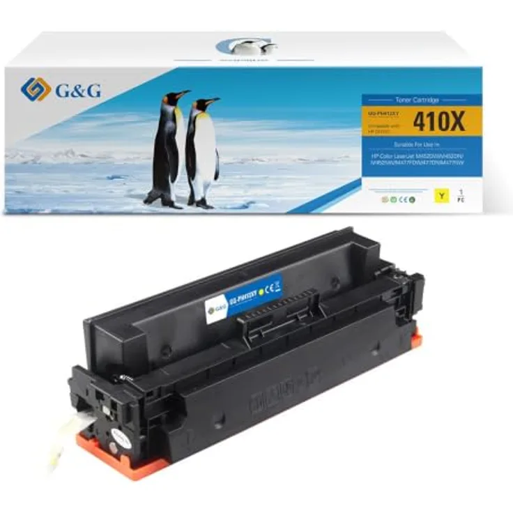 G&G XL-Toner kompatibel mit HP 410X CF412X, hohe Seitenausbeute, präzise Druckqualität, einfache Installation