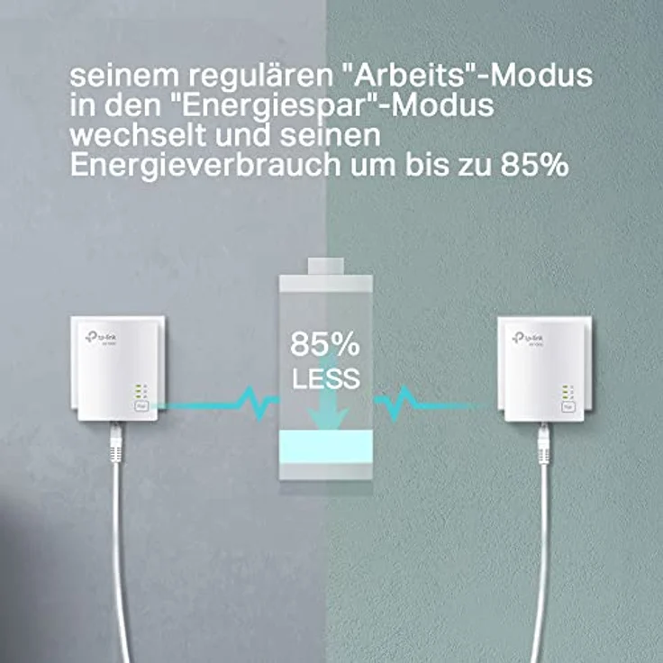 TP-Link TL-PA7017KIT AV1000 Gigabit Powerline Adapter (1x Gigabit Port, Plug und Play, energiesparend, kompatibel zu allen gängigen Powerline Adaptern) weiß – Bild 5