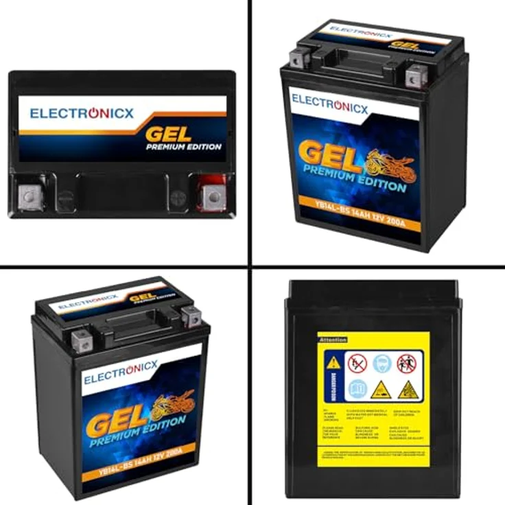 Electronicx GEL-YB14L-BS GEL-Batterie 14Ah 12V - wartungsfrei, rüttelfest, auslaufsicher für Motorrad, Roller, Quad und Jetski – Bild 9