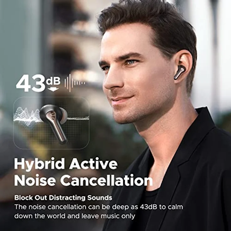 SoundPEATS Bluetooth Kopfhörer Capsule3 Pro, Hi-Res Audio-Kopfhörer mit LDAC, Hybrid Active Noise Cancellation In-Ear Ohrhörer, 6 Mikrofone für Anrufe, Transparenz-Modus, Ultra Long 52H Spielzeit – Bild 3