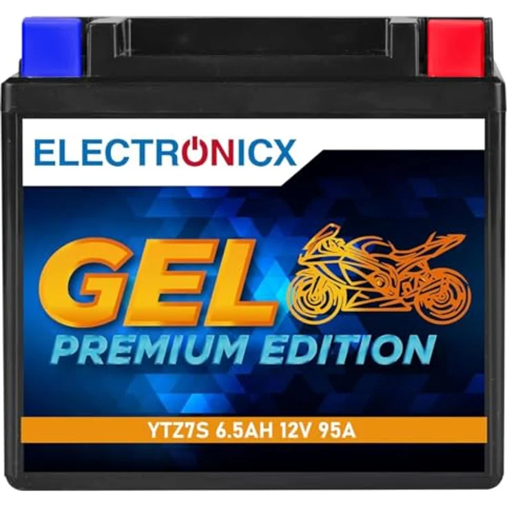 Electronicx GEL Edition YTZ7S 6.5Ah 12V Motorradbatterie – wartungsfrei, auslaufsicher, tiefentladungsfest für Motorrad, Roller, Quad, ATV und Jetski – Bild 1