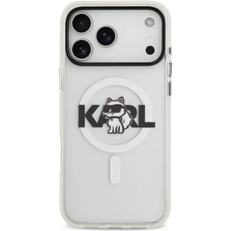CG MOBILE Karl Lagerfeld IML Choupette Skizzenlogo, transparente MagSafe-Hülle für iPhone 17 Pro aus TPU/PC – Bild 3