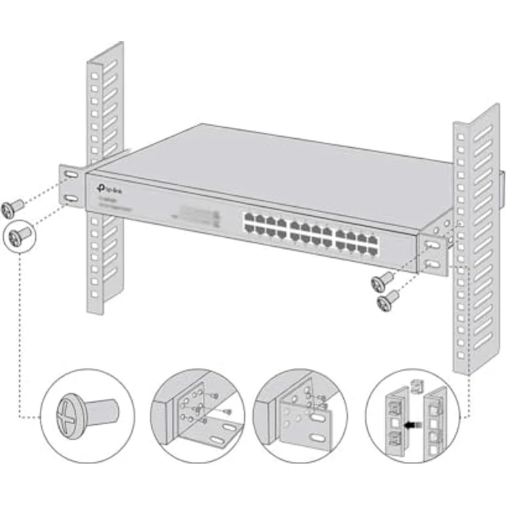 TP-Link 13 Inch Switch Rack Mount Kit Mounting Kit, RACKMOUNT KIT-13, Server-Zubehör – Bild 4
