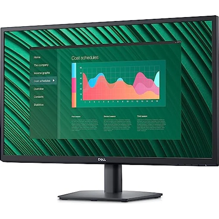Dell E2723H 27 Zoll Full HD (1920x1080) Monitor, 60Hz, VA, 5ms, DisplayPort, VGA, 3 Jahre Garantie, Schwarz – Bild 3