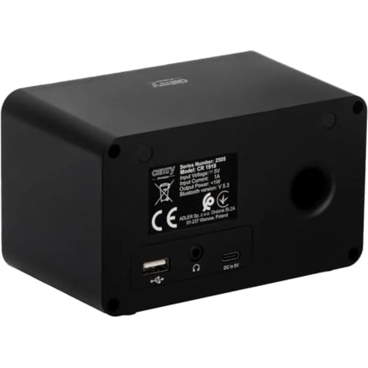 Camry CR 1918, Tragbares Internet-Radio mit Bluetooth und WLAN, transparent, EU Plug 220V – Bild 3