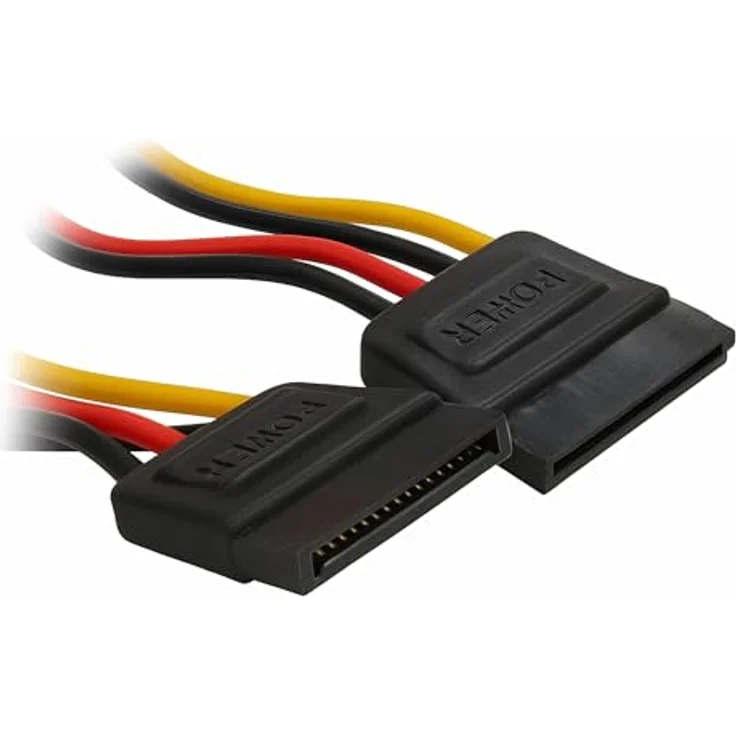 Aukson K16 SATA Power Kabel – 2x 15-pol SATA auf 4-pol Molex Y-Stromkabel für PC-Netzteile, zuverlässige Stromversorgung für bis zu zwei SATA-Geräte – Bild 5