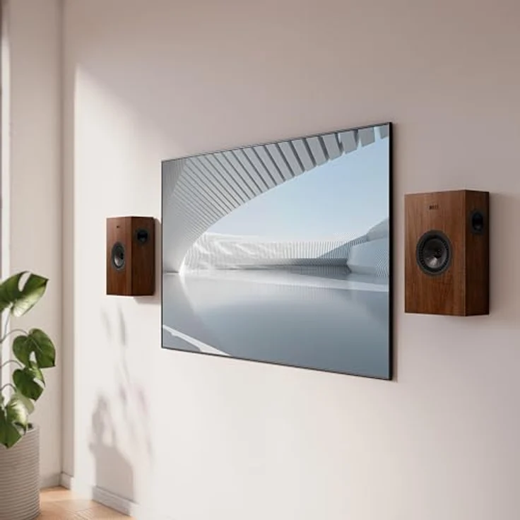 KEF Q4 Meta passiver Center- / LCR-HiFi-Wandlautsprecher, Nussbaum | Uni-Q-Treiber mit MAT | Heimkino & Gaming – Bild 2