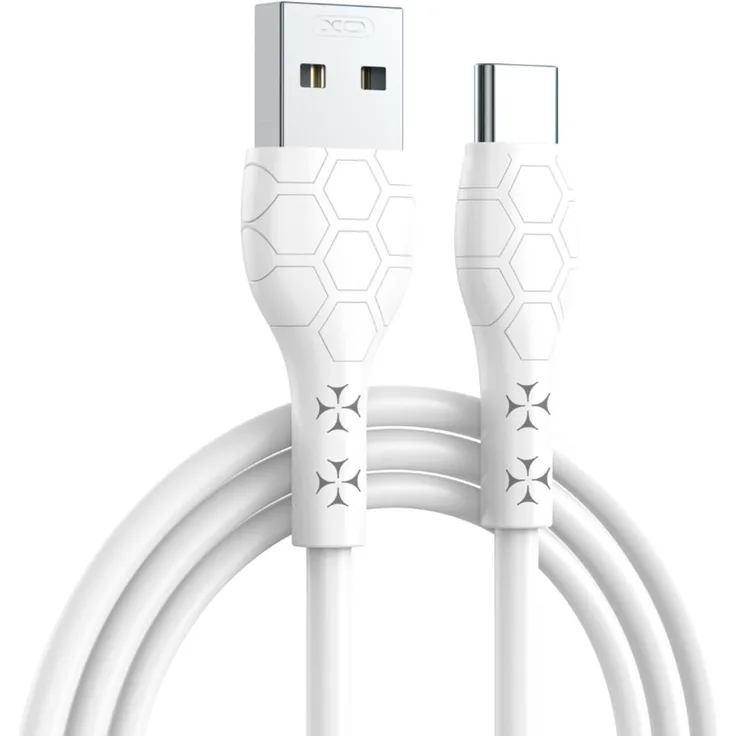 XO NB240, 1m Kabel für Laden und Datenübertragung, USB Typ A zu Typ C, 2,4A, weiß