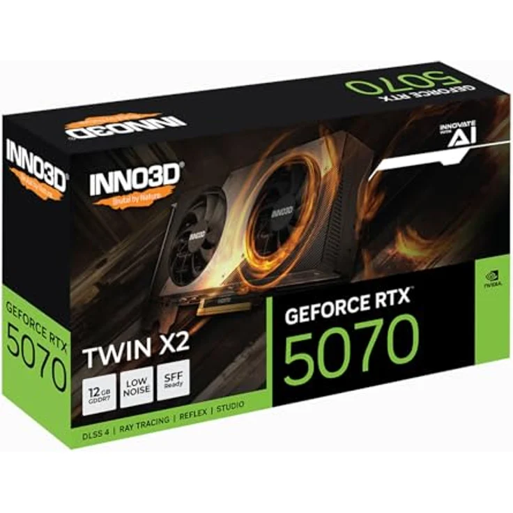 INNO3D GeForce RTX 5070 Twin X2, 12 GB GDDR7 Grafikkarte mit Dual-Fan-Kühlerdesign – Bild 9