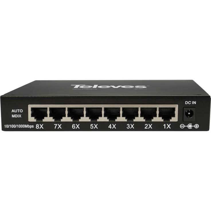 Televes SWUM-1000-8 Ethernet Switch, Netzwerk Switch L2
