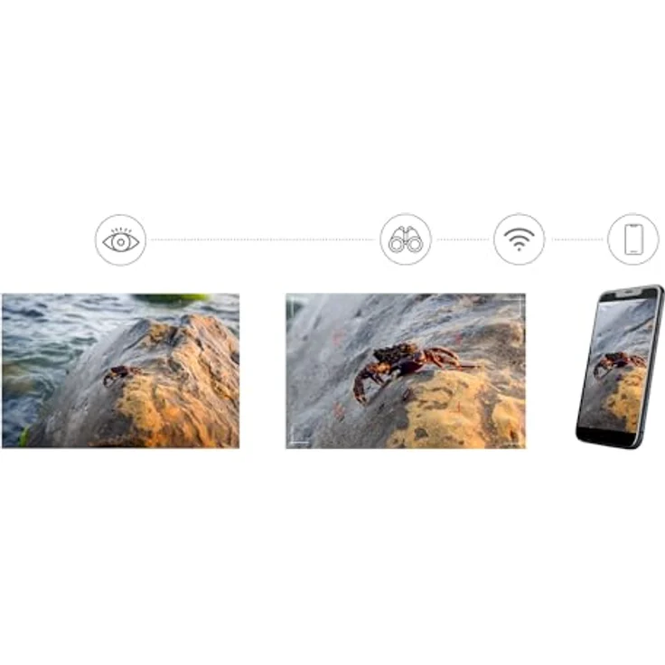 Levenhuk Kelvin Snap ED 8x42 Digital Photomonocular, 8-80x Zoom, 16 MP Fotos, WiFi Live-Übertragung, IP65 spritzwassergeschützt, inkl. 32GB microSD-Karte – Bild 6