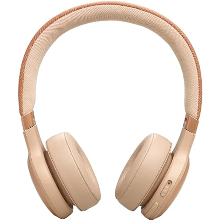 JBL Live 670 NC – Bluetooth On-Ear-Kopfhörer mit adaptivem Noise-Cancelling – Kabellose Ohrhörer Signature Sound und Sprachassistent – Langer Musikgenuss für bis zu 65 Stunden – Sandstein – Bild 4