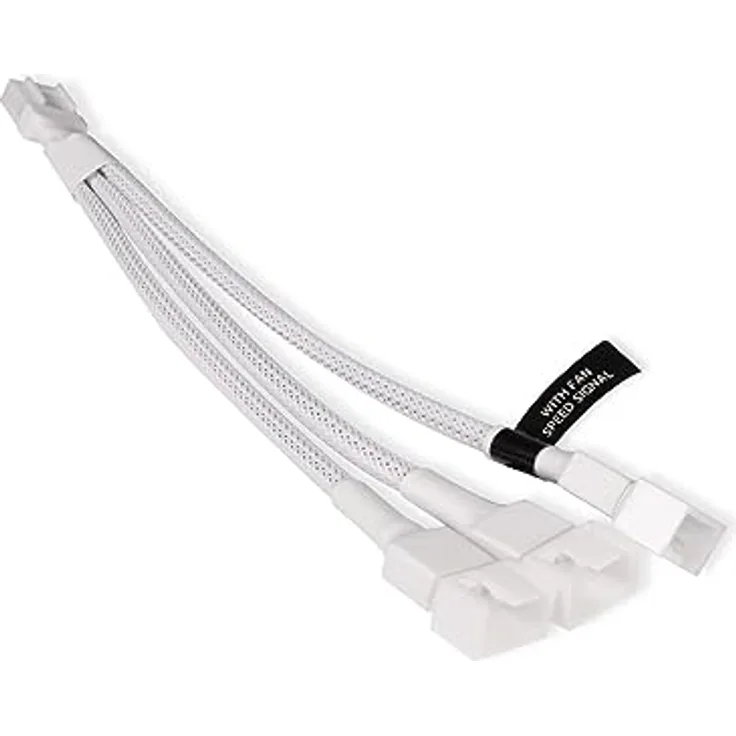 Alphacool Y-Splitter 4-Pin auf 3x 4-Pin PWM Verteilerkabel für Stromversorgung,15cm weiß