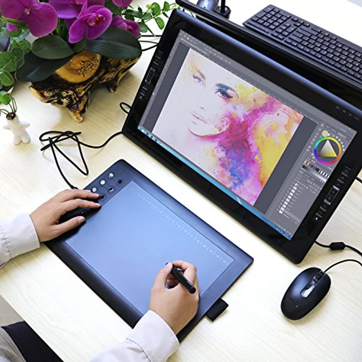 GAOMON M106K, 10 x 6 Zoll Grafiktablett mit 12+16 programmierbaren Tasten und kabellosem Stift, 8192 Druckempfindlichkeitsstufen – Bild 5