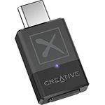 CREATIVE BT-W5 USB smart Bluetooth 5.3 Audio Transmitter, aptX Adaptive - Zuverlässige Audioübertragung mit hoher Auflösung, automatisch einstellbarem Bitrate, und einfacher Geräte-Schalter, Schwarz