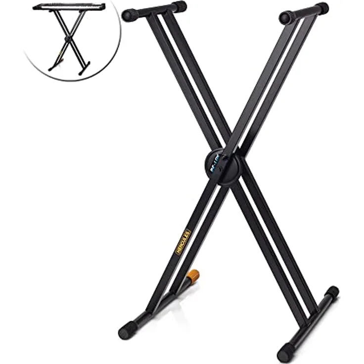 HERCULES Keyboardständer, EZ-LOK System, X-Style, doppelstrebig