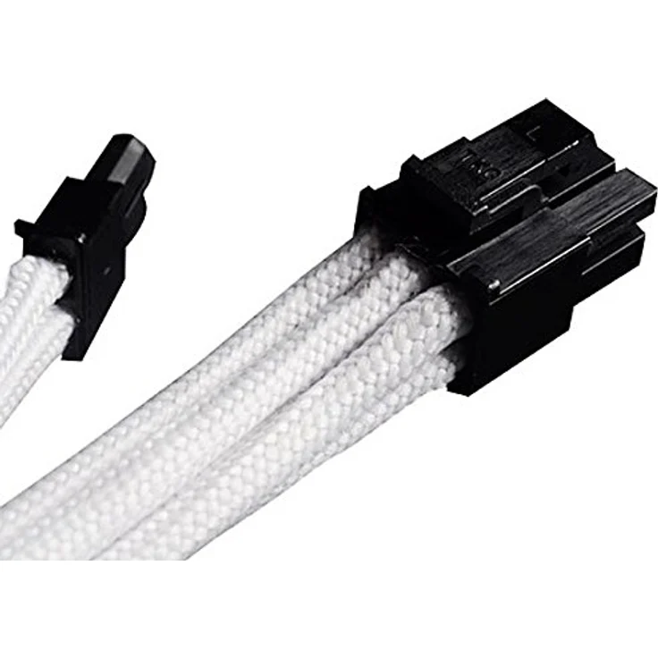 SilverStone SST-PP07-PCIW - Netzteil-Verlängerungskabel 25cm 8pin auf PCI-E 6+2pin, weiss – Bild 4