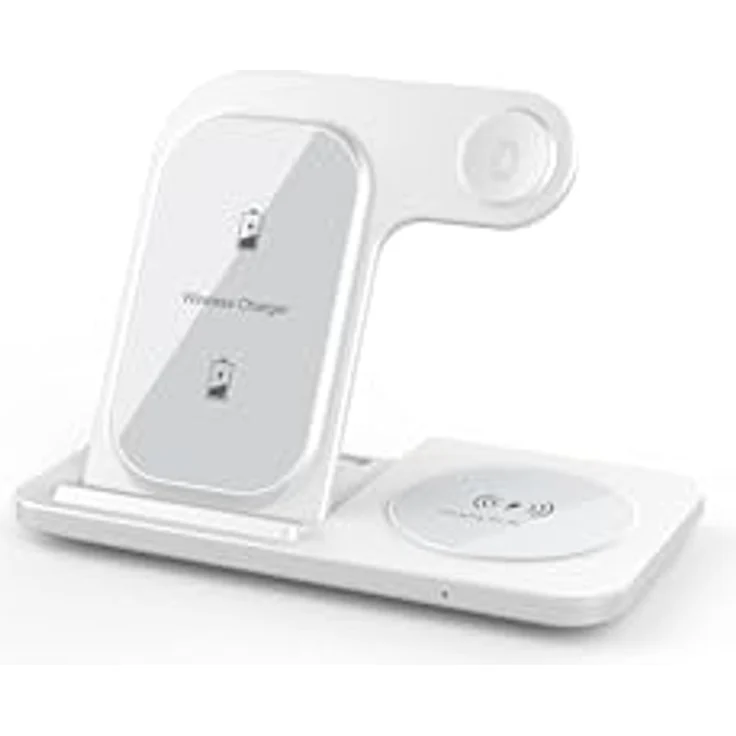 ENGELMANN EnM0640, 3 in 1 Induktive Ladestation Wireless Charger (15W, Schwarz) – Bild 3