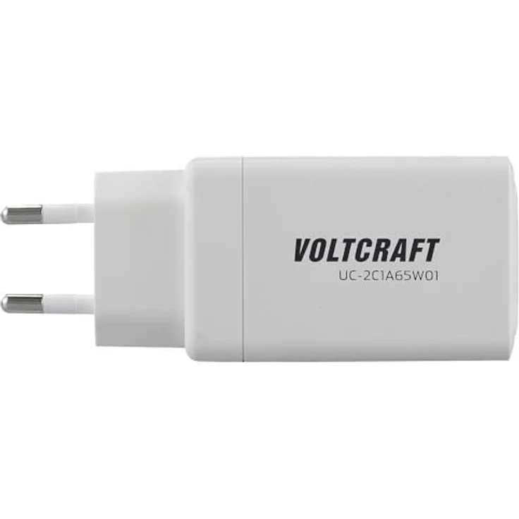 Voltcraft UC-2C1A65W01 USB Ladegerät, 65 W, 1x USB-A, 2x USB-C® mit Fast Charge und USB PD 3.0, Weiß, GaN – Bild 3