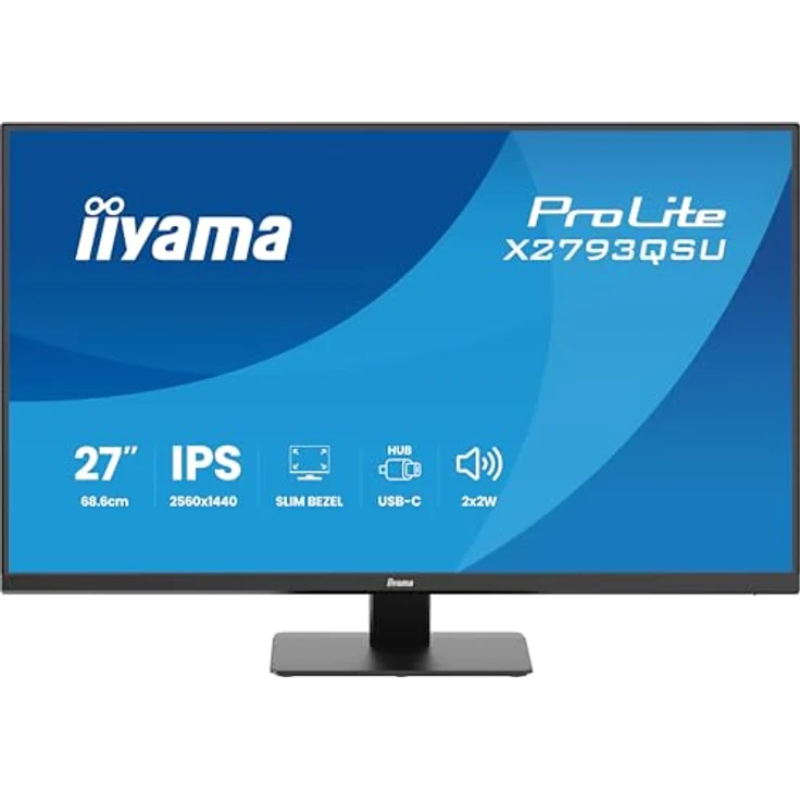 iiyama Prolite X2793QSU-B1, 27" QHD IPS LED-Monitor mit HDMI, DP, USB2.0, Flicker-Free, schwarz – Bild 2