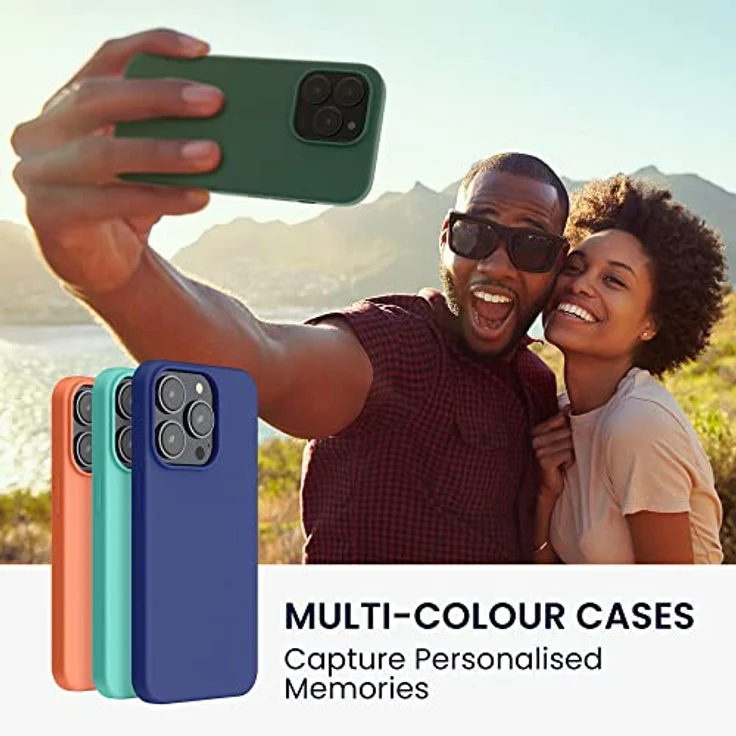 kwmobile Handyhülle für iPhone 14 Pro, Silikon Case in Tannengrün, stoßfest, kabelloses Laden, Anti-Rutsch Design – Bild 3