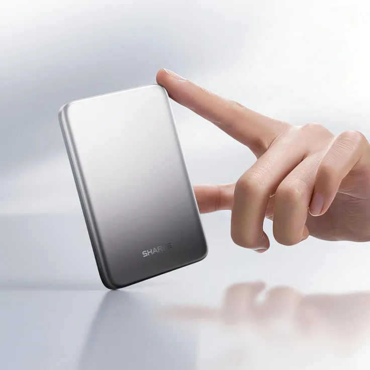 Sharge Magnetic Wireless Power Bank 10.000mAh, Schwarz, Qi2, Magnetische Fixierung, 20W USB-C PD