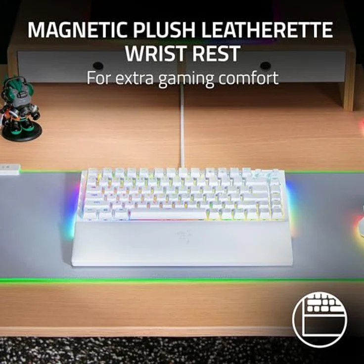 Razer BlackWidow V4 75% Mechanical Gaming Keyboard, US Layout, Wired, White (US, Kabelgebunden), Tastatur, Weiss – Bild 7