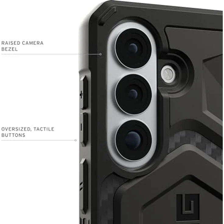 URBAN ARMOR GEAR Monarch Pro Case Samsung Galaxy S26 Hülle, 6m Fallschutz nach Militärstandard, Magnetring, Wireless Charging kompatibel, Carbon Fiber – Bild 4