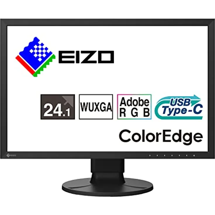 EIZO ColorEdge CS2400S-LE 61,1 cm (24,1 Zoll) Grafik Monitor, HDMI, USB-C, KVM Switch, 1920 x 1200, 99% AdobeRGB, 95% DCI-P3, schwarz