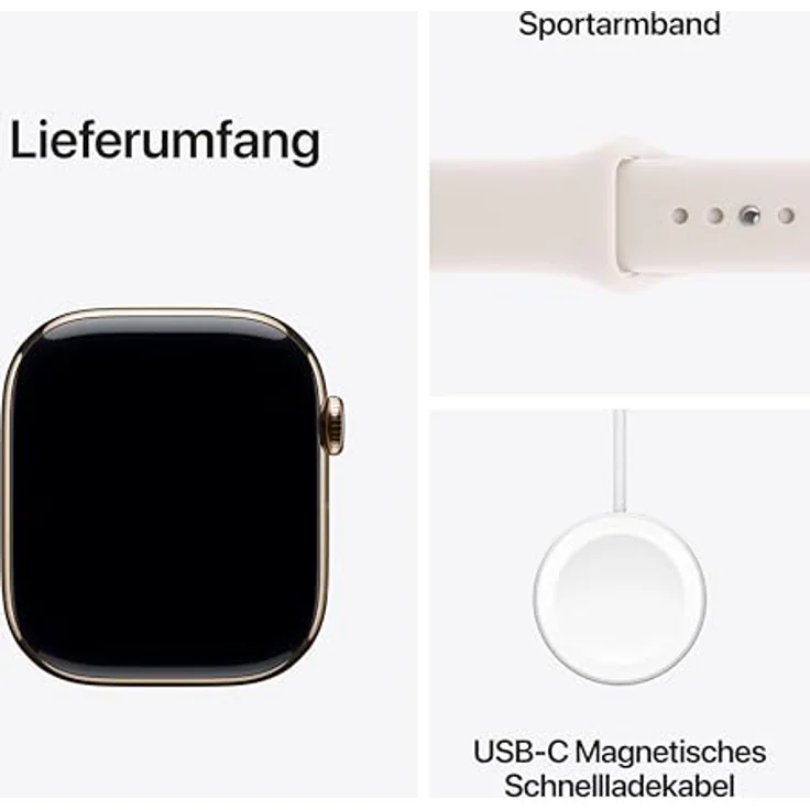 Apple Watch Series 11 Cellular, 46 mm, Titangehäuse Gold, Sportarmband Blassrosa - M/L – Bild 6
