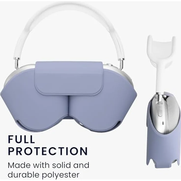 kwmobile Kopfhörer-Schutzhülle Hülle für Apple AirPods Max Case aus Polyester - Lavendel Cover mit präzisen Cut-Outs – Bild 4