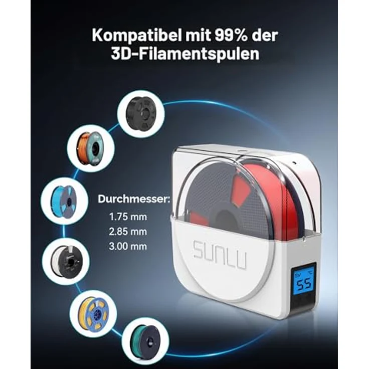 SUNLU Filament Trockner S1 Plus, 3D Filamenttrockner für PLA/PETG/TPU mit LCD-Display und einstellbarem Temperaturebereich – Bild 5