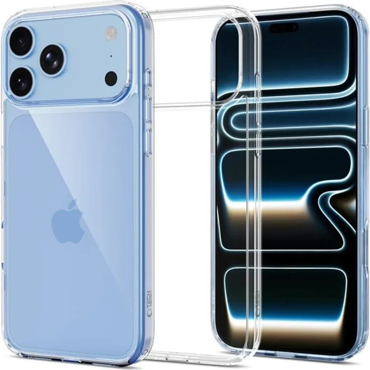 Tech-Protect FlexAir Hybrid Case für iPhone 17 Pro Max / 18 Pro Max - Transparent, flexibles TPU und hartes PC-Polycarbonat, erhöhte Kanten für Display und Kamera