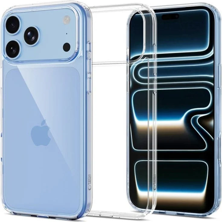 Tech-Protect FlexAir Hybrid Case für iPhone 17 Pro Max / 18 Pro Max - Transparent, flexibles TPU und hartes PC-Polycarbonat, erhöhte Kanten für Display und Kamera