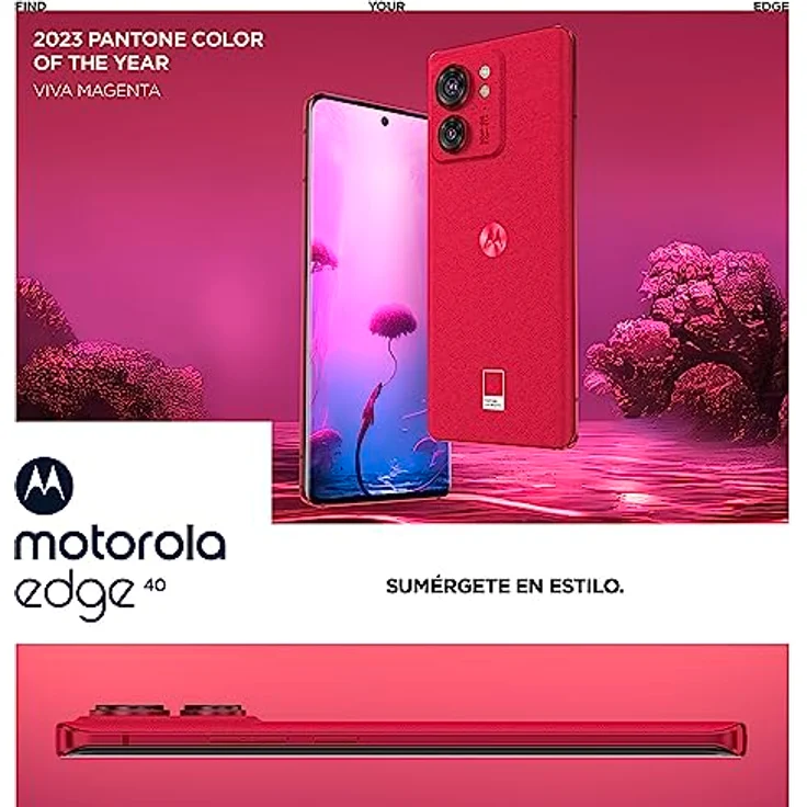 Motorola Edge 40 5G 256GB/8GB RAM Dual-SIM viva-magenta – Bild 2