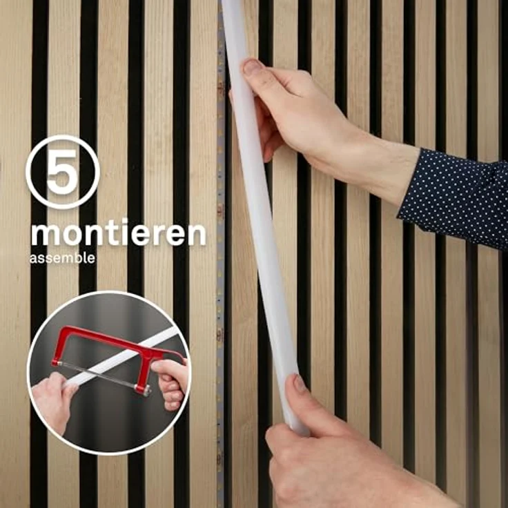 BRILONER Pimp your Panel LED Strip Erweiterungsset, RGB, Fernbedienung, Acoustic Panel Zubehör, 2,6m, Weiß – Bild 5