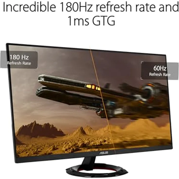 ASUS TUF Gaming VG279Q3R - 27 Zoll Full HD Monitor - 180 Hz, 1ms GtG, G-Sync, FreeSync, Adaptive Sync, ELMB, GameFast Input - Fast-IPS Panel, 16:9, 1920x1080, DisplayPort, HDMI, Speaker - Schwarz – Bild 3